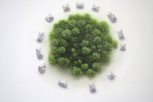 Greenspace, oil on board, 25cm x 30cm, 2006